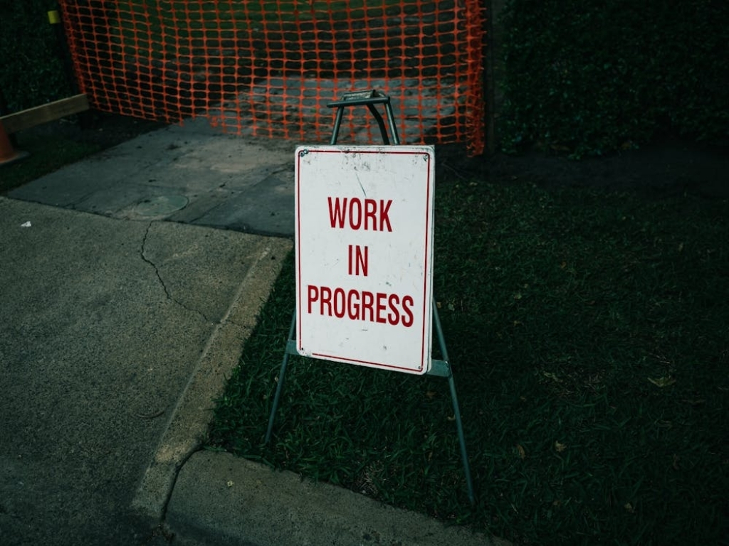 Work in progress sign